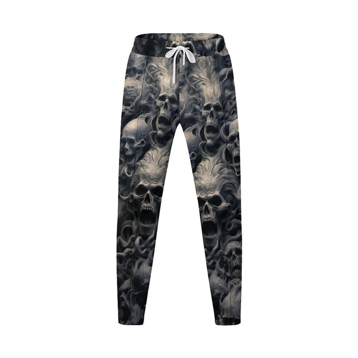 Herren lässige Jeanshose mit Totenkopf-Motiv Drune