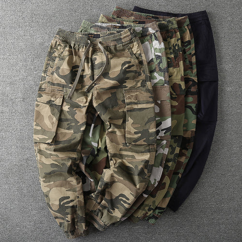 Herren Cargo-Jogginghose mit elastischem Bund, Kordelzug und aufgesetzten Taschen Drune