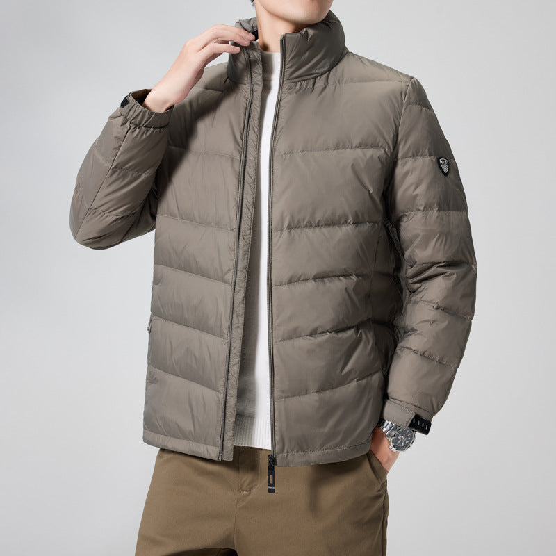 Herren Leichte gesteppte Thermojacke mit Stehkragen und winddichter Isolierung Drune