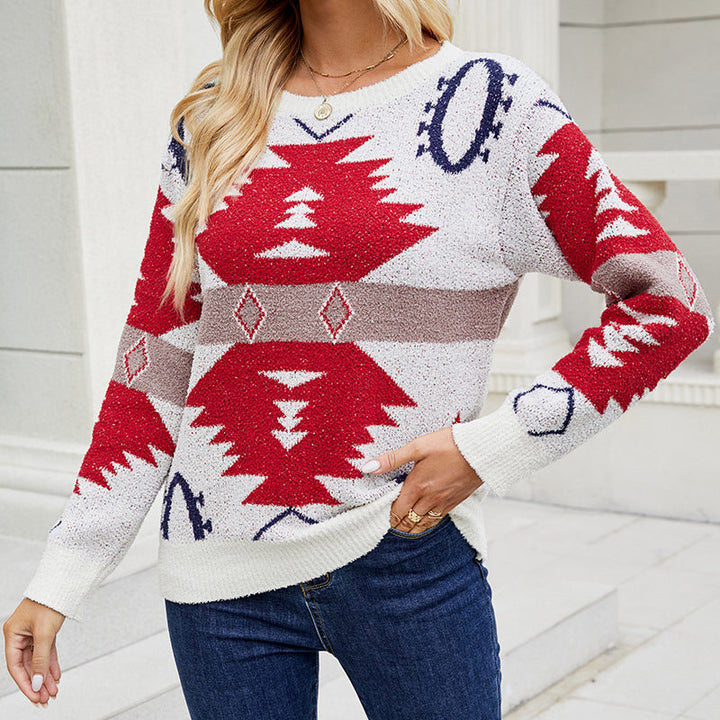 Drune | Geometrischer Strickpullover Mit Modernem Look