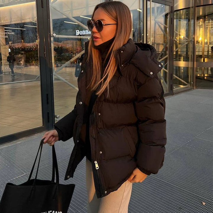 Damen wasserdichte Winterjacke mit voluminösem Schnitt Drune