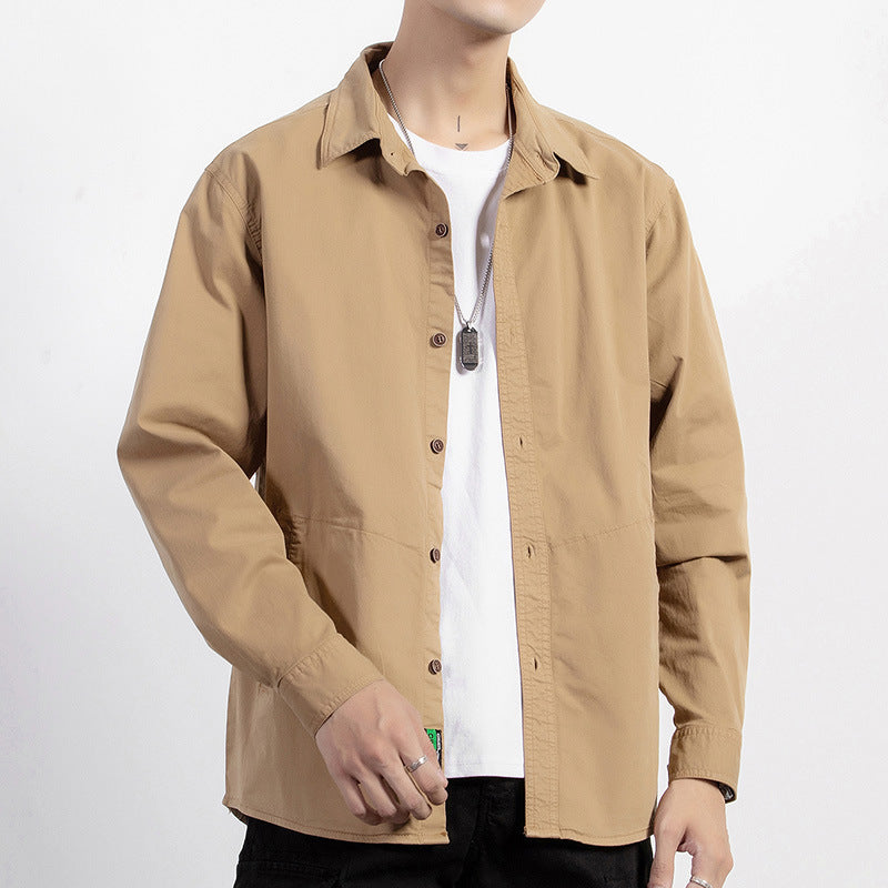 Herren Leichtes Baumwoll-Fieldshirt im Utility-Design mit entspannter Passform Drune