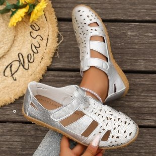Damen Atmungsaktive Riemensandalen mit verstellbarem Klettverschluss Drune