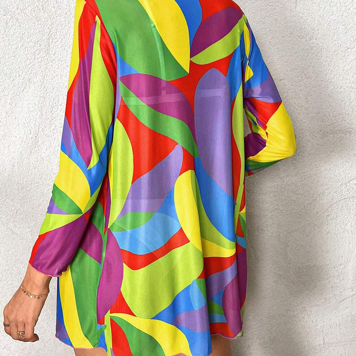 Damen Strandkimono mit buntem Farbverlauf Drune