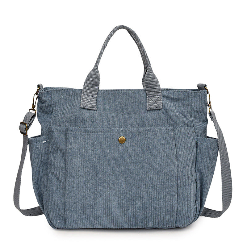 Drune | Corduroy Schultertasche Mit Bequemem Band