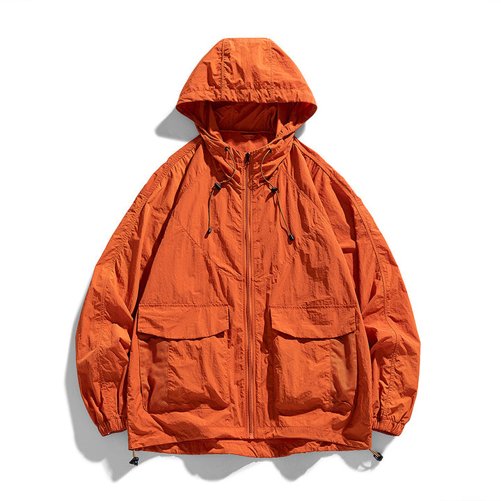 Damen Leichte Outdoor-Jacke mit Kapuze und Taschen Drune