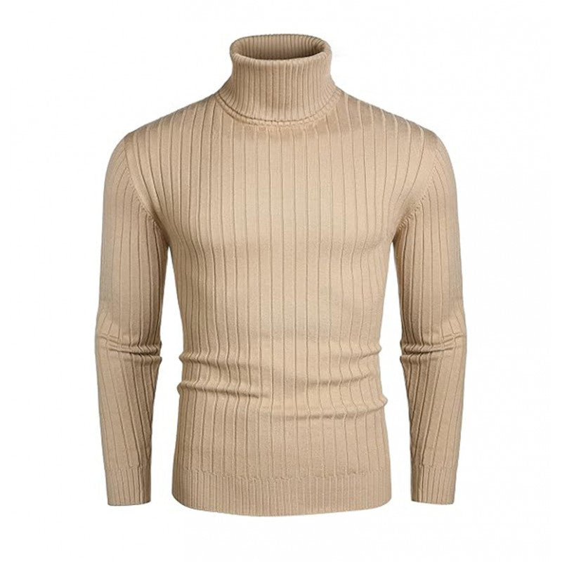 Herren nan gerippter Rollkragenpullover aus Feinstrick mit taillierter Silhouette Drune