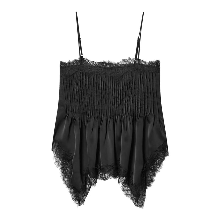 Damen Spitzen-Camisole mit raffiniertem Faltenwurf und hochwertiger Satinoberfläche Drune