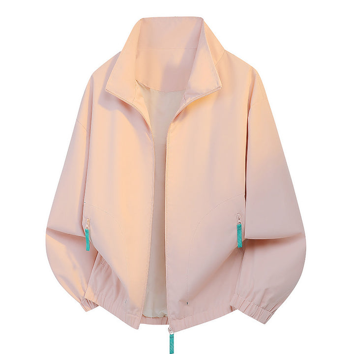 Herren urbaner Zip-Blouson mit Stehkragen, kontrastierenden Zipper-Pulls und elastischem Saum Drune