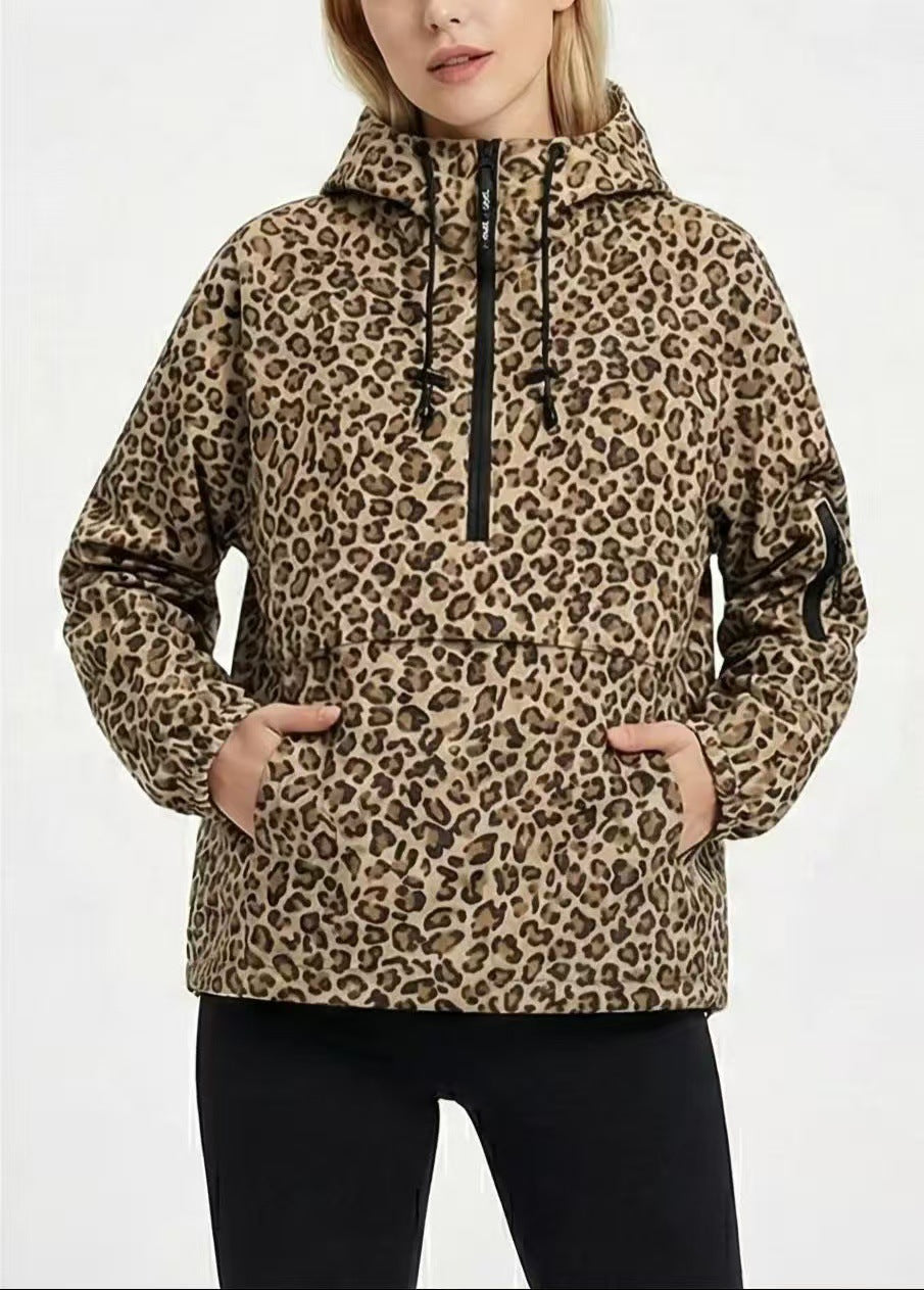 Damen Stylische Anorakjacke mit Kapuze