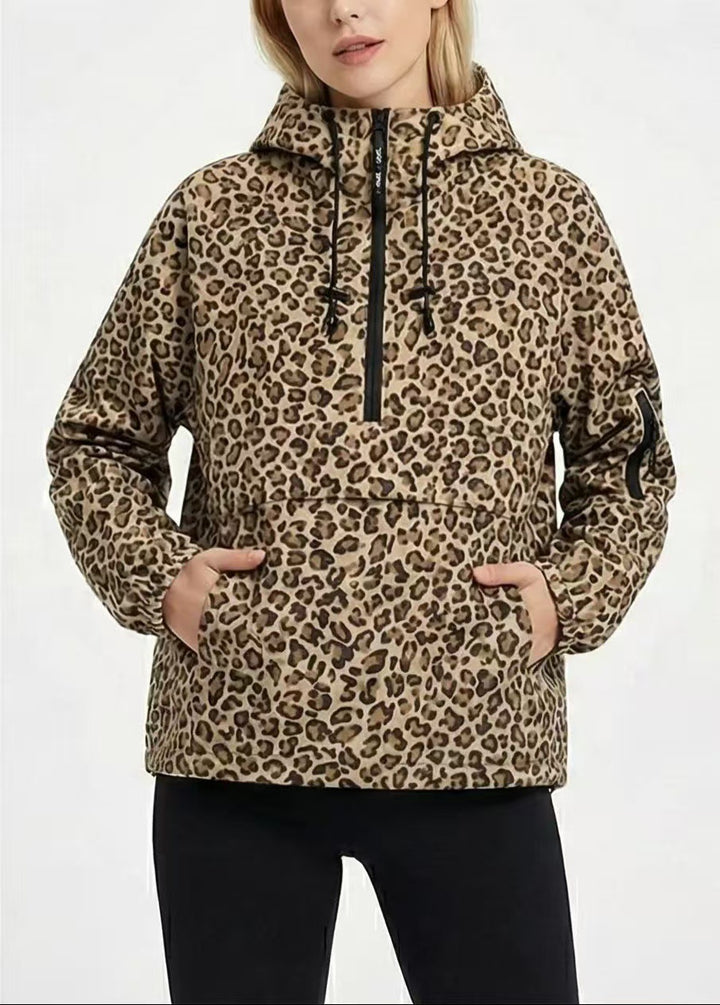 Damen Stylische Anorakjacke mit Kapuze