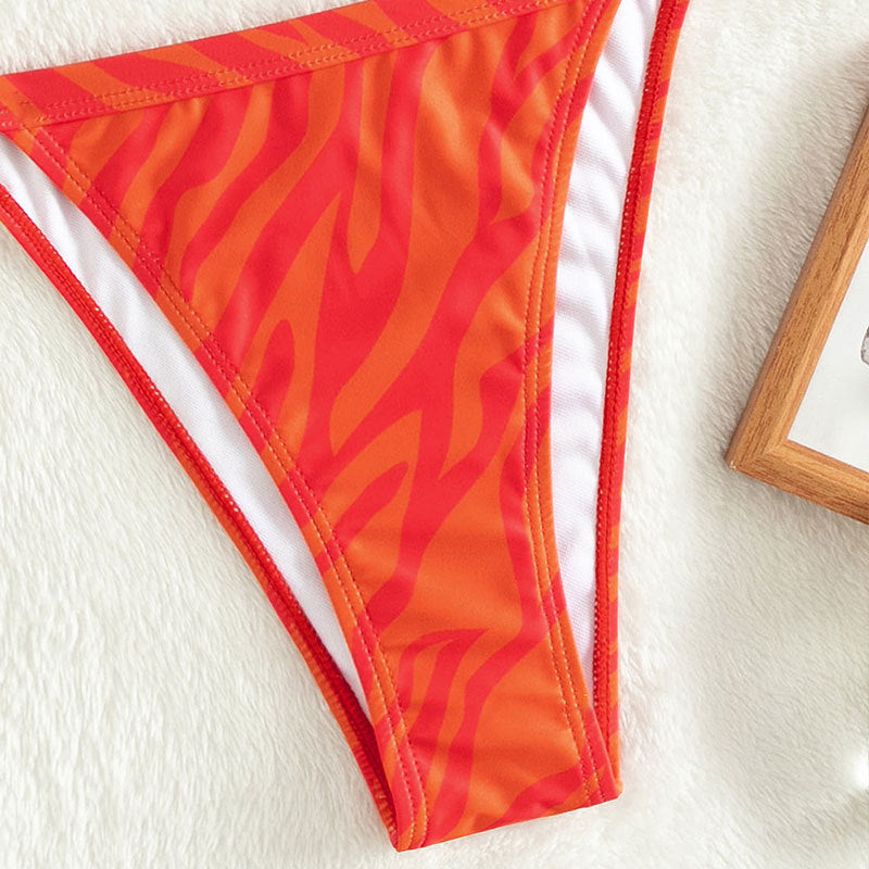 Damen Zweiteiliges Bikini-Set mit modernem Gitterdesign Drune