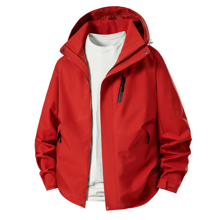 Herren technische Übergangsjacke mit verstellbarem Kapuzenrand Drune