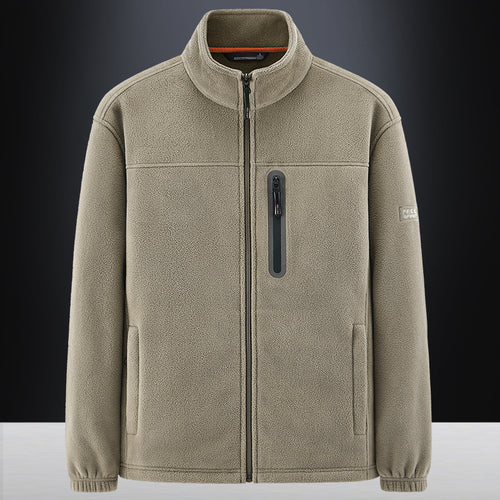 Herren Fleecejacke mit windabweisendem Microfleece, verschweißter Brustreißverschlusstasche und elastischen Bündchen Drune
