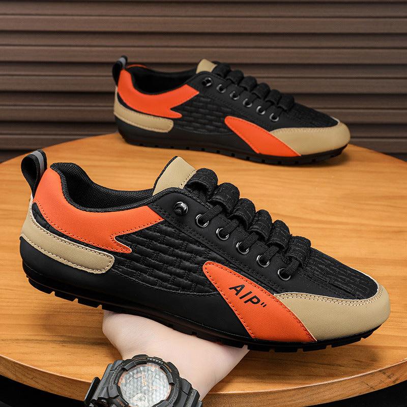Herren Gewebter Low-Top Sneaker mit leichter Profilsohle und Panel-Details Drune