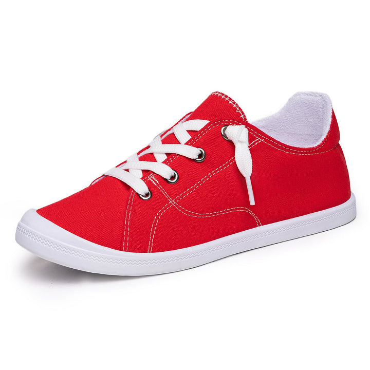 Damen Bequeme Canvas Sneakers mit atmungsaktiver Innensohle Drune