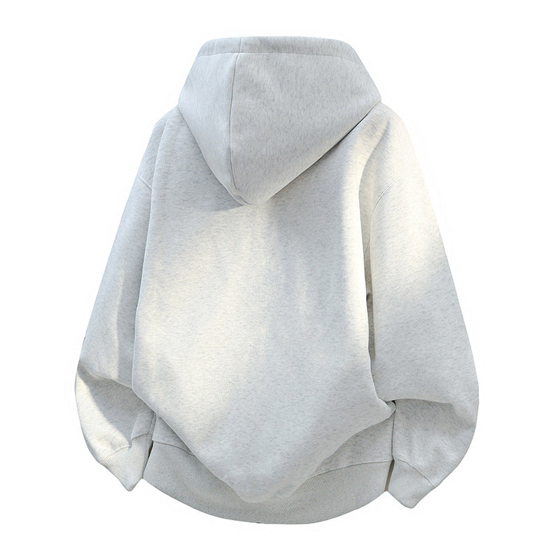Unisex Oversize-Kapuzenpullover aus French-Terry mit Ballonärmeln und verlängertem Rückensaum Drune