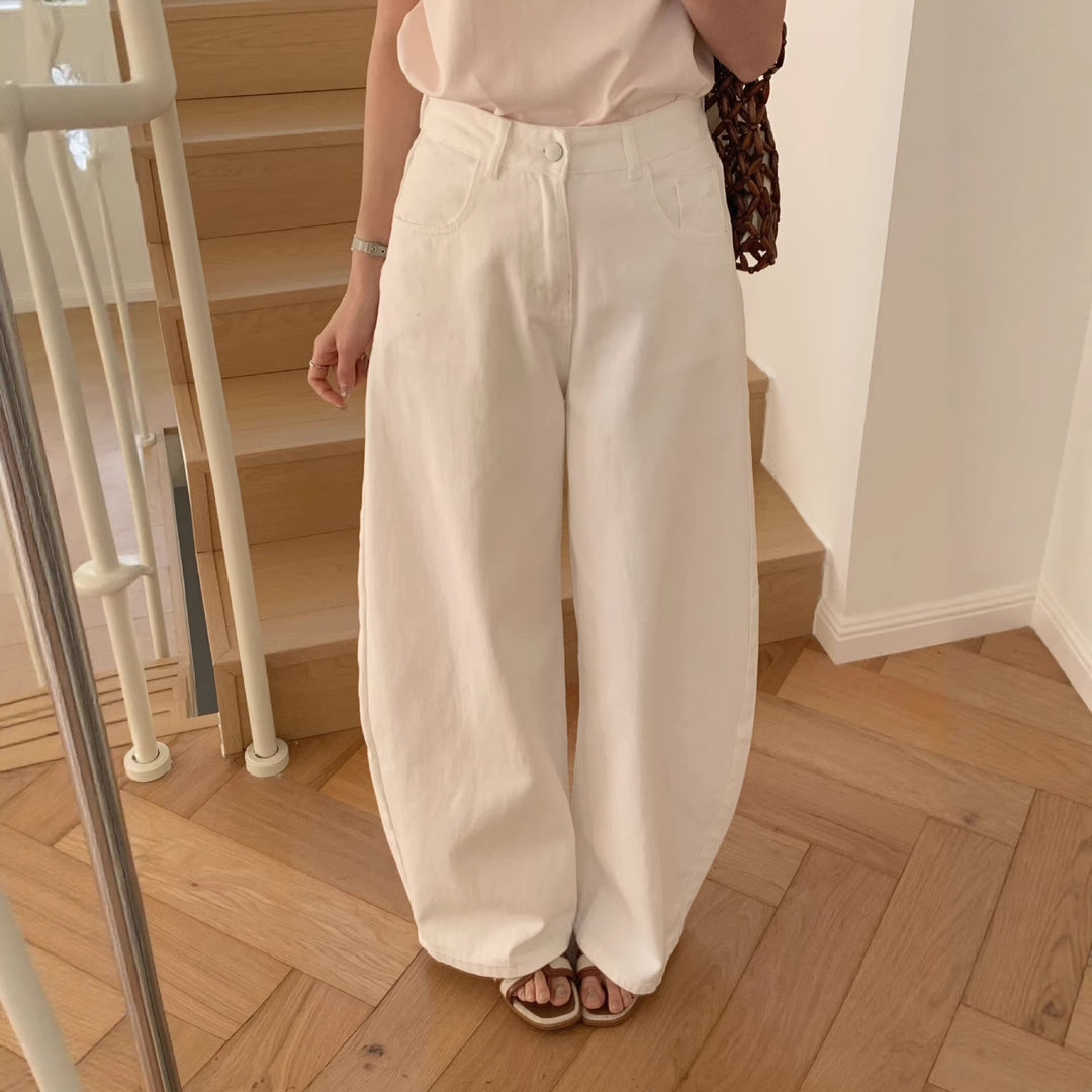 Damen Weite Baumwollhose Drune