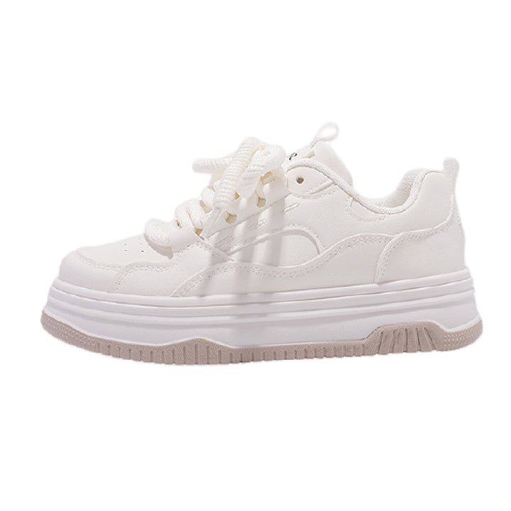 Damen Minimalistische Platform-Sneaker mit gepolstertem Komfortkragen und profilierter Wedgesohle Drune
