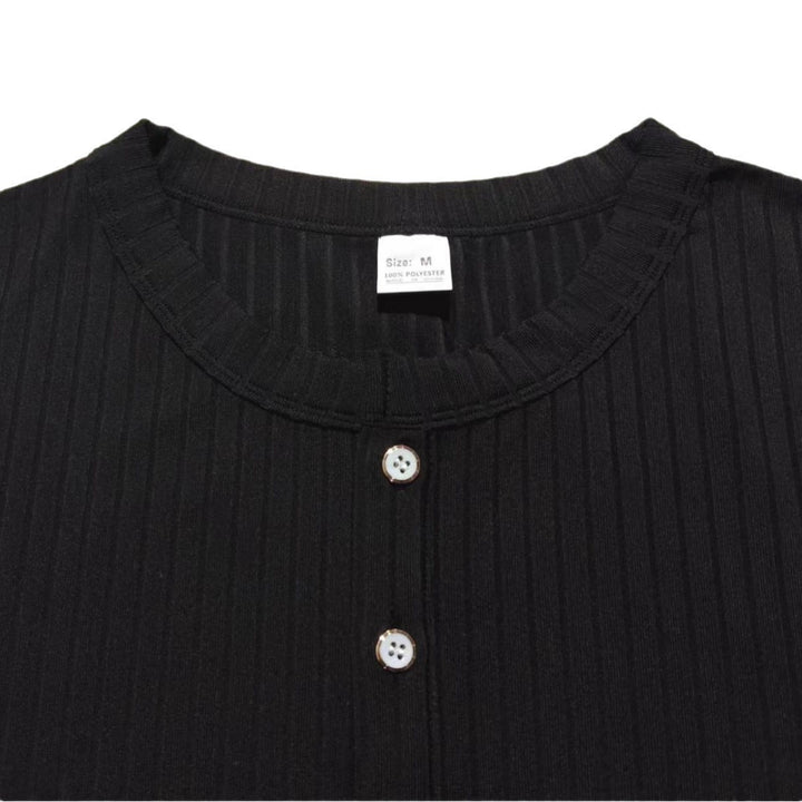 Herren Kurzarm-Henley-Shirt mit strukturiertem Stoff Drune
