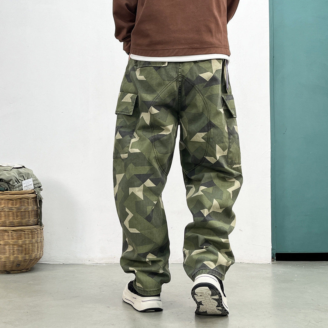 Herren Cargo-Hose im modernen Camouflage-Stil Drune