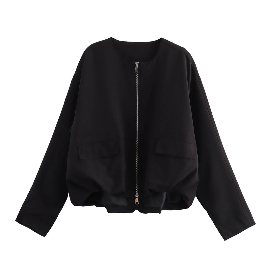 Damen lässige Jacke mit praktischen Taschen und Reißverschluss Drune