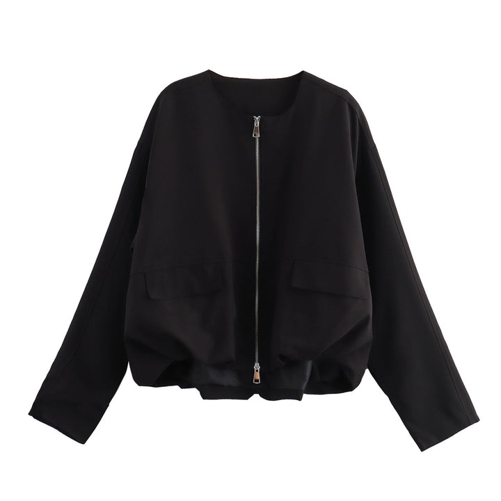 Damen lässige Jacke mit praktischen Taschen und Reißverschluss Drune