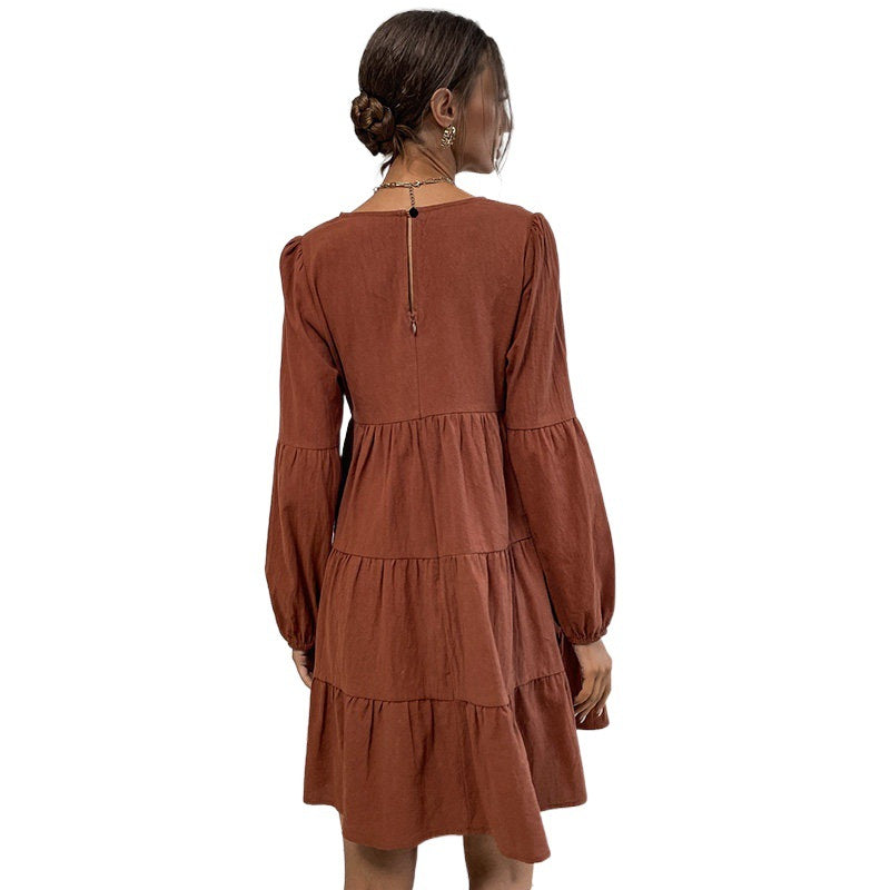 Damen Verspieltes Schichtenkleid Drune