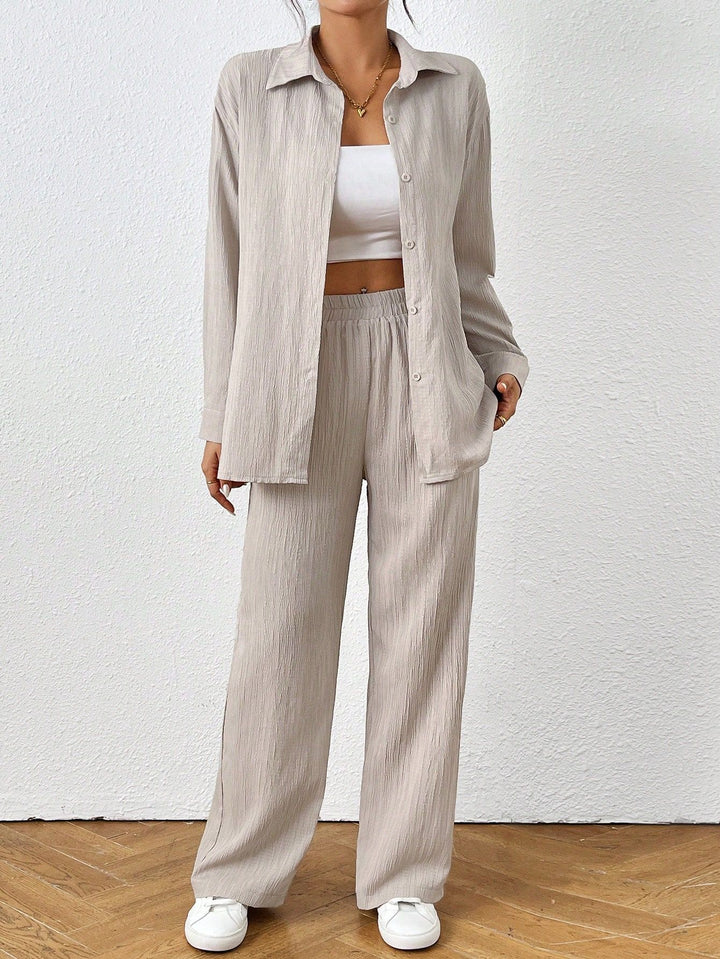 Damen Leichtes und luftiges Zweiteiler-Set mit strukturiertem Design Drune