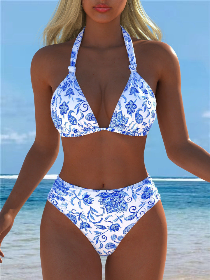 Damen Triangel-Bikini mit hohem Bund und patriotischem Sternen-Muster Drune