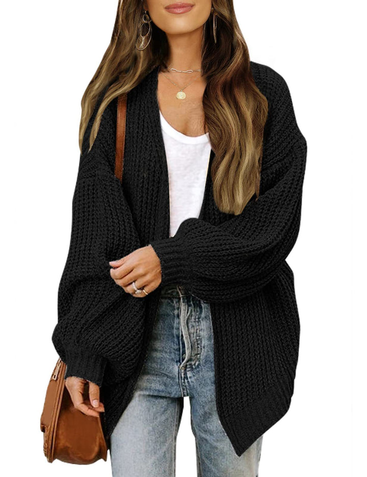 Damen Grobstrickjacke mit lässigem Schnitt und überschnittenen Schultern Drune