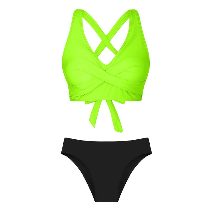 Damen Zweiteiliger Badeanzug mit floralem Design Drune