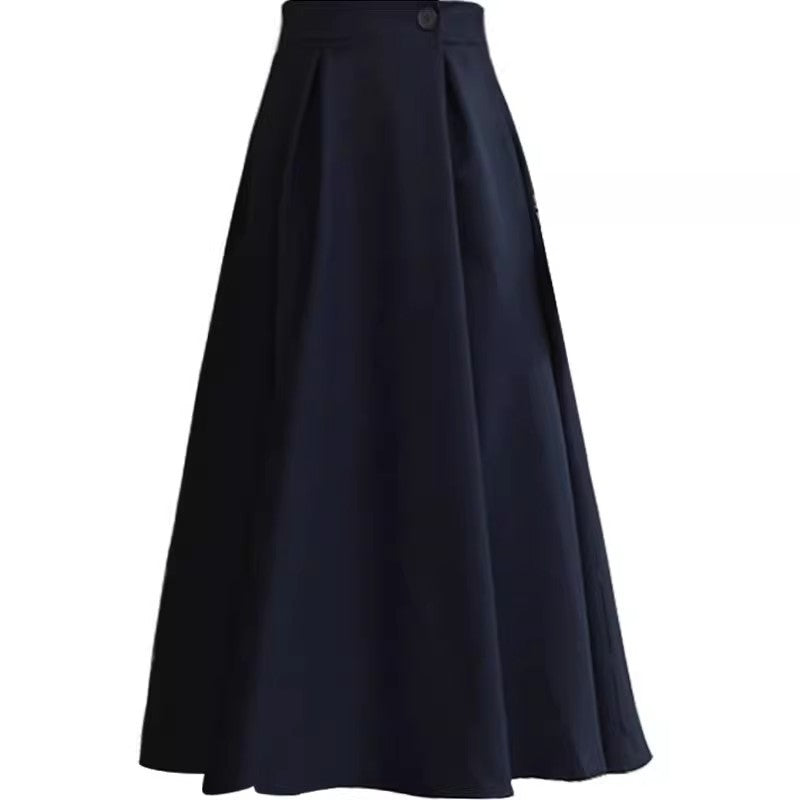 Damen Eleganter A-Linien Midi-Rock Drune