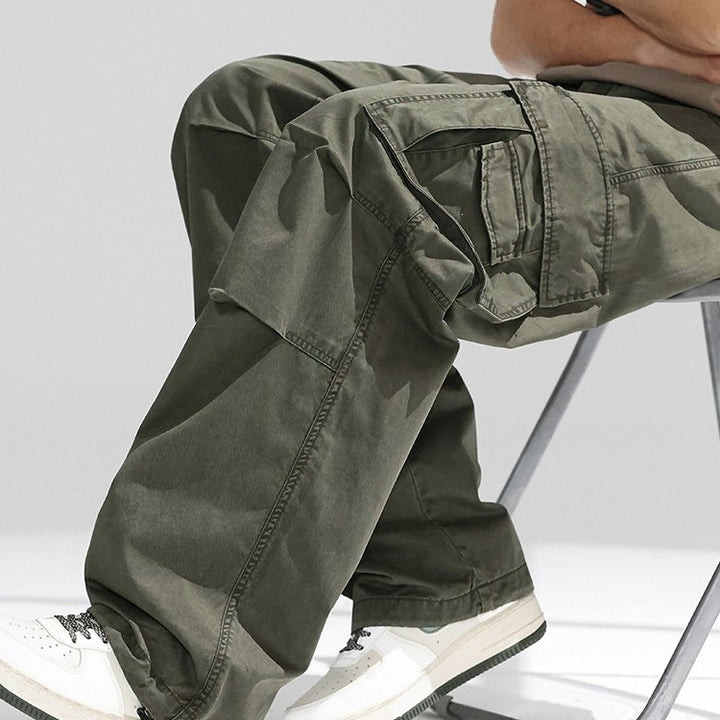 Herren Cargo-Hose mit Tunnelzugbund, Multifunktionstaschen & verstellbaren Beinabschlüssen Drune
