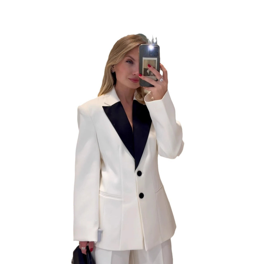 Damen Blazer mit kontrastierendem Revers Drune