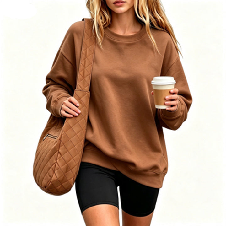 Damen Bequemer Oversized Sweatshirt Drune