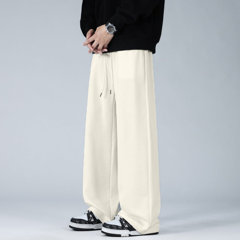 Herren Weite Oversize-Baggy-Loungehose mit Tunnelzugbund und fließender Jersey‑Qualität Drune