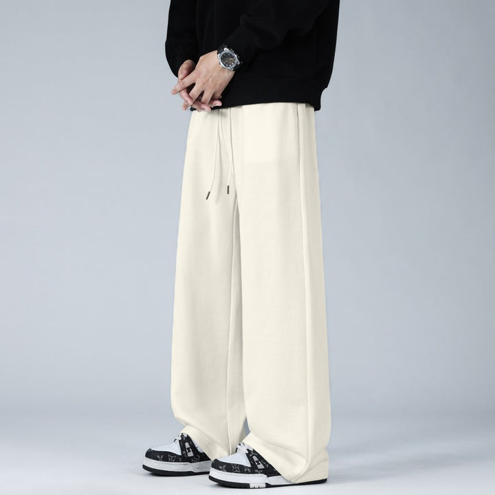 Herren Weite Oversize-Baggy-Loungehose mit Tunnelzugbund und fließender Jersey‑Qualität Drune