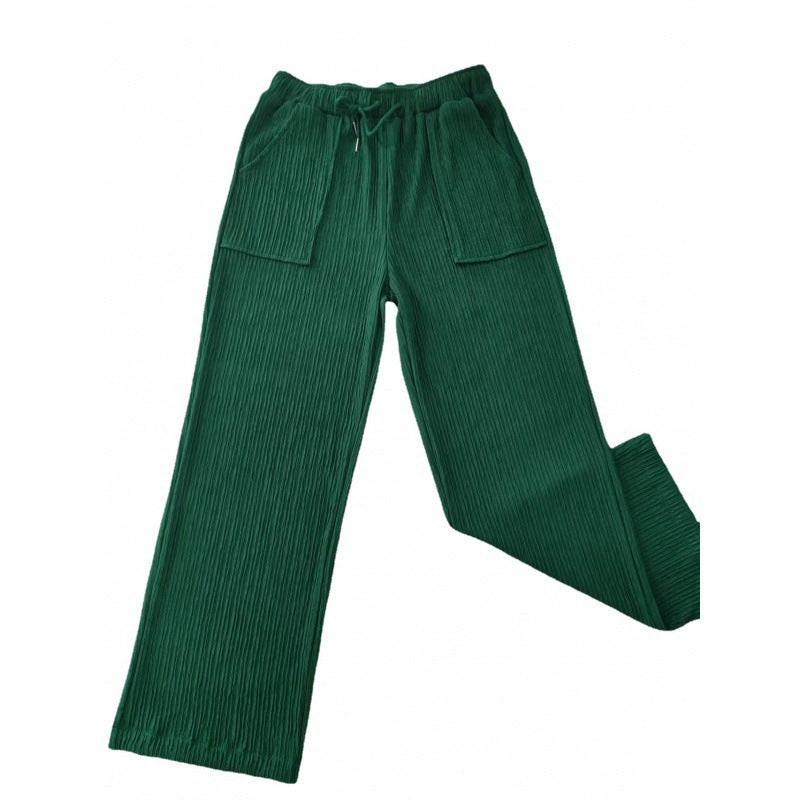 Damen Bequeme Sommerhose mit weit geschnittenem Bein und praktischen Taschen Drune
