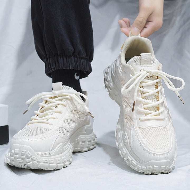 Damen Sportliche trendige Sneakers mit stoßdämpfender Sohle und atmungsaktiver Mesh-Oberfläche Drune