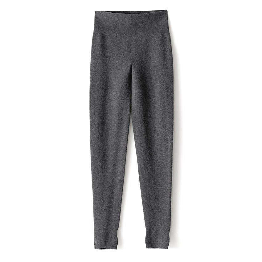 Damen Hochtaillierte Feinstrick-Leggings mit nahtlosem Komfortbund Drune