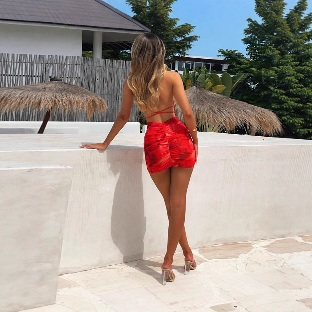 Damen Figurschmeichelndes Strandkleid Drune