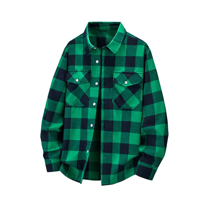 Damen Stilvolle Karomuster Hemdjacke Drune