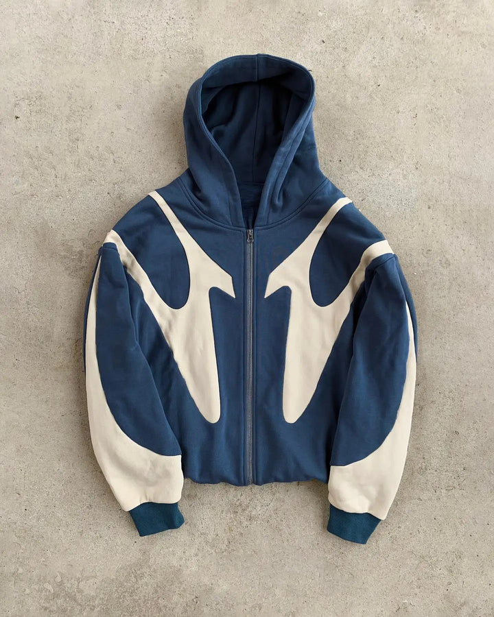 Damen lässiger Kapuzenpullover mit kontrastierenden Farbdetails und modernem Schnitt Drune