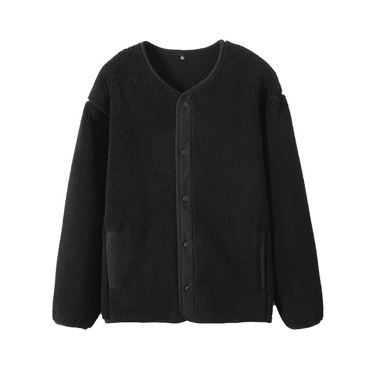 Damen Warm gefütterte Fleecejacke mit Druckknopfverschluss Drune