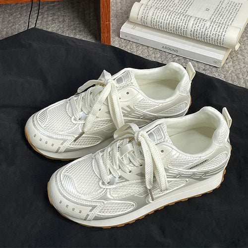 Damen Leichte Mesh-Lauf- und Freizeit-Sneaker mit profilierter Gummilaufsohle Drune