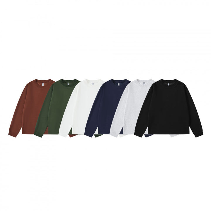 Unisex Oversize-Langarm-Sweatshirt mit Rundhalsausschnitt, French‑Terry-Qualität und gerippten Bündchen Drune
