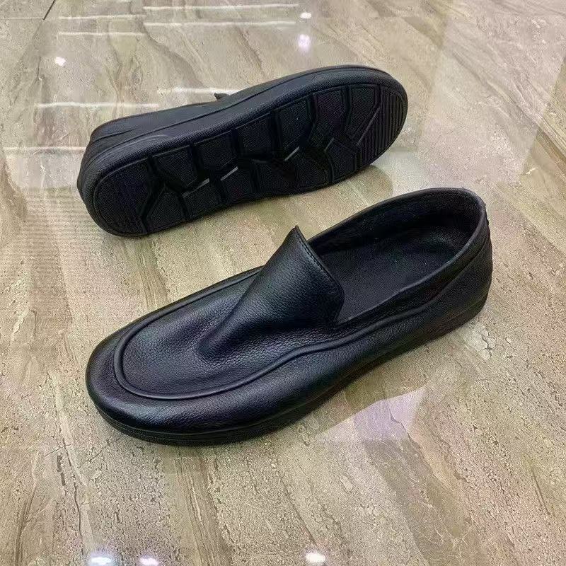 Damen Eleganter Leder-Slip-On-Loafer mit gepolstertem Fußbett und dezenter Plateausohle Drune
