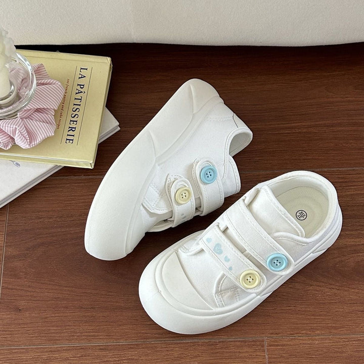 Damen Sneakers mit farbigen Knopf-Details und flexiblem Design Drune
