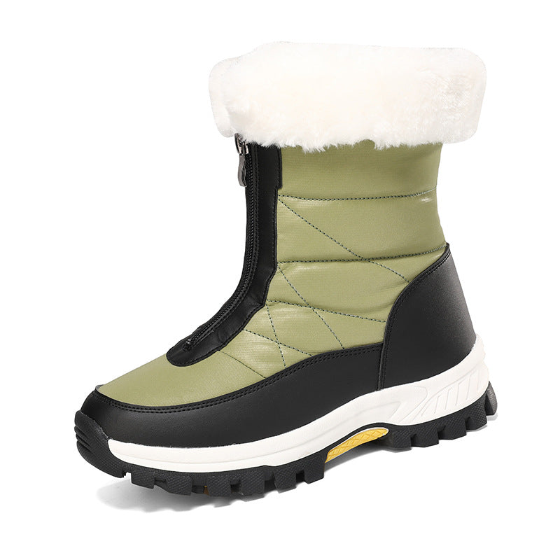 Damen thermoisolierte Winterstiefel mit wasserdichter Außensohle und bequemem Futter Drune